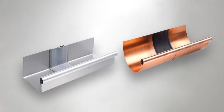 Semicircular and angular gutter elements